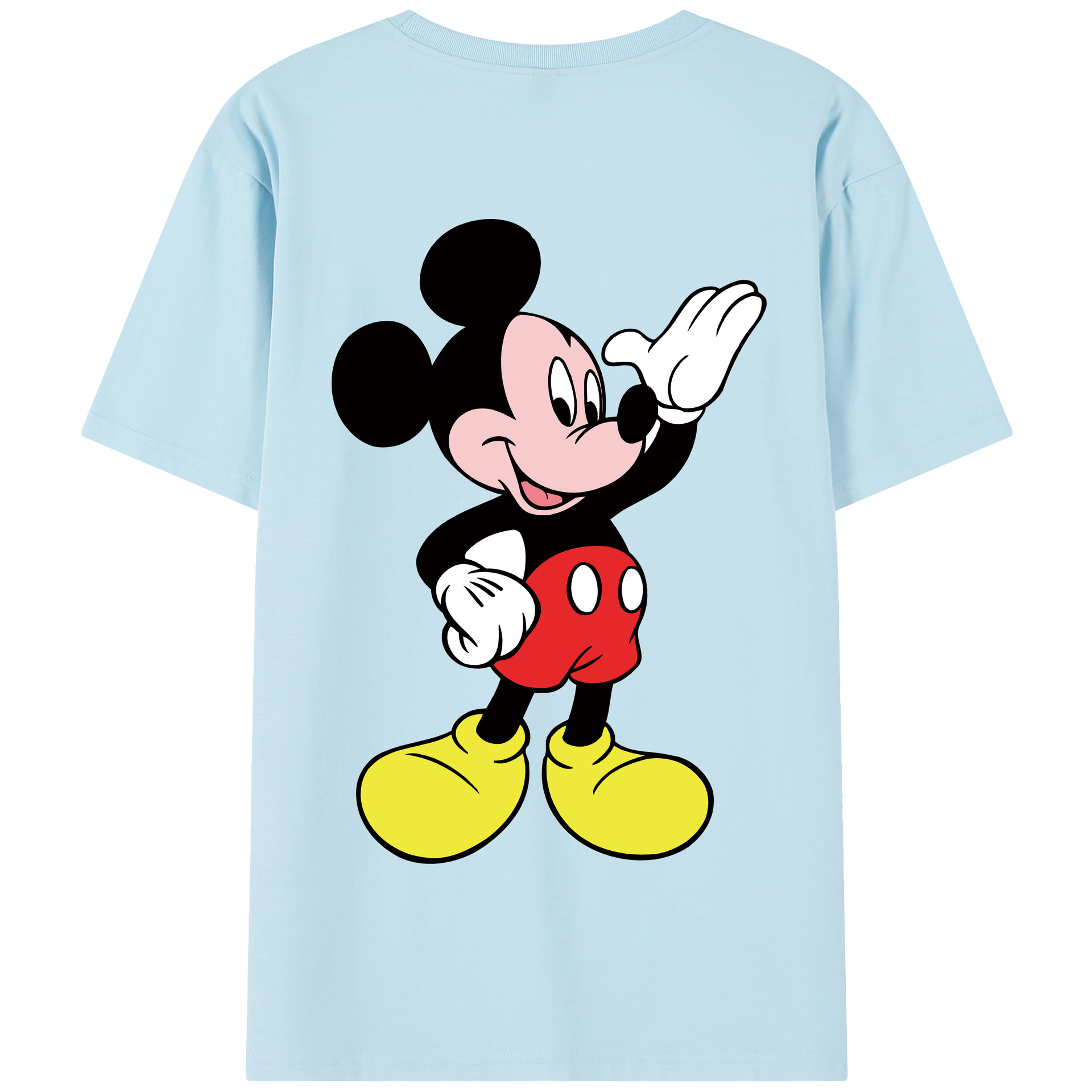 （画像用） ミッキーマウス Mickey Mouse 綿100％半袖Tシャツ（背面プリント）
